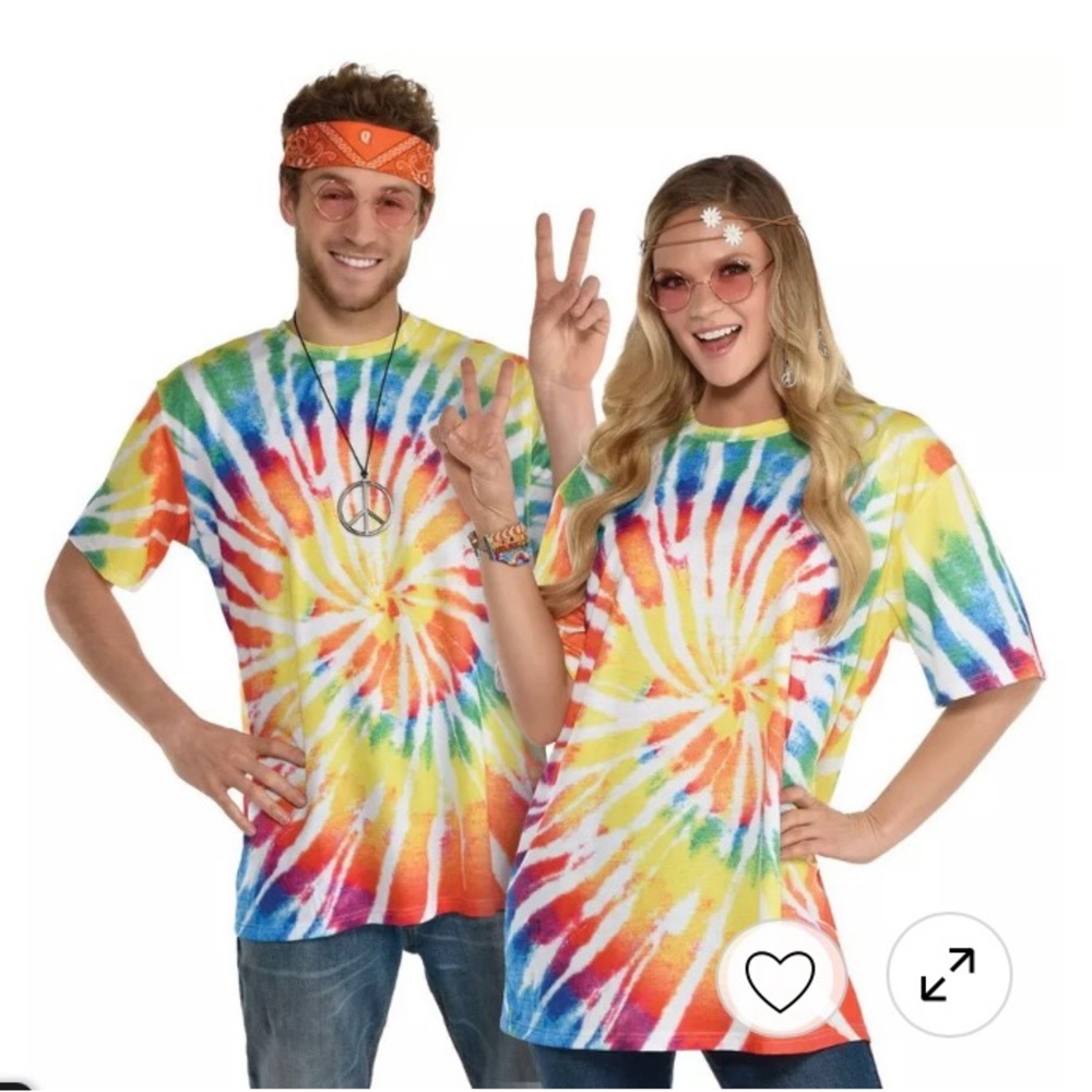 Hippie T-shirt and scarf costume